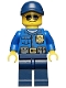 Minifig No: cty0465  Name: Police - City Officer, Gold Badge, Dark Blue Cap with Hole, Sunglasses