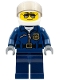 Minifig No: cty0487a  Name: Police - City Helicopter Pilot, Sunglasses, Black Eyebrows