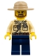 Lot ID: 224719827  Minifig No: cty0517a  Name: Swamp Police - Officer, Shirt, Dark Tan Hat, Brown Beard
