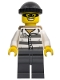 Minifig No: cty0537  Name: Police - Jail Prisoner 86753 Prison Stripes, Black Knit Cap, Backpack, Mask