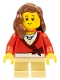 Minifig No: cty0572  Name: Sweater Cropped with Bow, Heart Necklace, Tan Short Legs, Reddish Brown Female Hair over Shoulder
