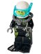 Minifig No: cty0639  Name: Fire - Scuba Diver, Black Flippers, Dark Bluish Gray Scuba Tank, White Helmet, Trans-Light Blue Scuba Mask