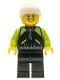 Minifig No: cty0658  Name: Cyclist - Lime and Black Jacket