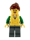 Minifig No: cty0713  Name: Angler Female, Sand Blue Legs, Reddish Brown Hair, Peach Lips, Life Jacket Center Buckle