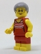 Minifig No: cty0766  Name: Beachgoer - Gray Female Hair and Red Old-Fashioned Swimsuit