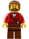 Minifig No: cty0835  Name: Mountain Police - Crook Male with Red Fringed Shirt with Strap and Pouch, Skunk Fighter