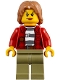Minifig No: cty0851  Name: Mountain Police - Crook Female Jacket over 87 Prison Stripes
