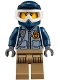 Minifig No: cty0854  Name: Mountain Police - Officer Female, Dirt Bike