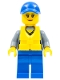 Minifig No: cty0862  Name: Coast Guard City - Female Crew Member, Blue Cap with Life Jacket