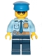 Minifig No: cty0888  Name: Police - City Officer Shirt with Dark Blue Tie and Gold Badge, Dark Tan Belt with Radio, Dark Blue Legs, Police Hat, Sunglasses