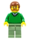 Minifig No: cty0893  Name: Green V-Neck Sweater, Sand Green Legs, Reddish Brown Hair, Beard