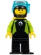 Minifig No: cty0958  Name: Diver - Male, Black Flippers and Wetsuit with White Logo, Yellow Scuba Tank