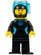 Minifig No: cty0959  Name: Diver, Female, Black Flippers and Wetsuit with Blue Logo, Yellow Scuba Tank