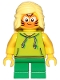 Minifig No: cty1014  Name: Girl, Lime Hoodie, Green Short Legs, Orange Cat Face Paint