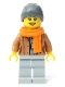 Minifig No: cty1085  Name: Customer - Female, Medium Nougat Jacket, Scarf, Ski Beanie Hat