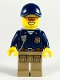Minifig No: cty1091  Name: Mountain Police - Officer Male, Orange Sunglasses