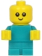 Minifig No: cty1186  Name: Baby - Dark Turquoise Body with Yellow Hands