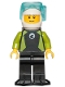 Minifig No: cty1191  Name: Diver - Male, Black Wetsuit with White Logo and Lime Trim and Flippers, White Helmet and Air Tanks