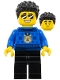 Minifig No: cty1207  Name: Police Officer - Duke DeTain, Blue Sweater, Black Legs