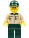 Minifig No: cty1353  Name: Park Worker, Male with Tan Shirt with Pockets, Dark Green Legs and Cap