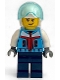 Minifig No: cty1397  Name: Stunt Plane Pilot - Dark Azure Jacket, Dark Blue Legs, White Helmet