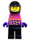 Minifig No: cty1432  Name: Go-Kart Racer, Coral Racing Suit, Black Helmet and Legs
