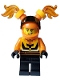 Minifig No: cty1590  Name: Stuntz Driver - Male, Bright Light Orange and Black Jacket, Black Legs, Orange Helmet with Flames and Black Visor