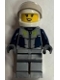Minifig No: cty1593  Name: Race Car Driver - Female, Dark Blue and Flat Silver Racing Suit, White Helmet