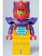 Minifig No: cty1644  Name: Comic Shop Guy - Male, Bright Light Orange Dragon Suit and Legs, Red Dragon Head, Dark Purple Shoulder Armor