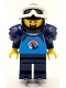 Minifig No: cty1682  Name: Ice Hockey Player - Male, Dark Azure and Dark Blue Shirt with Mountains, Dark Blue Legs and Shoulder Pads, Black Helmet, White Goggles, Ice Skates