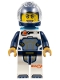 Minifig No: cty1692  Name: Astronaut - Female, White Spacesuit with Dark Blue Arms, Dark Blue Helmet, Trans-Clear Visor, Dark Azure Jet Pack