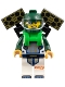 Minifig No: cty1696  Name: Astronaut - Male, White Spacesuit with Dark Green Arms, Dark Green Helmet, Trans-Clear Visor, Bright Green Harness with Solar Panels