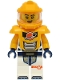 Minifig No: cty1708  Name: Astronaut - Female, White Spacesuit with Bright Light Orange Arms, Bright Light Orange Helmet, Trans-Clear Visor, Bright Light Orange Armor