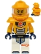 Minifig No: cty1754  Name: Astronaut - Female, White Spacesuit with Bright Light Orange Arms, Bright Light Orange Helmet, Bright Light Orange Armor with Ingot