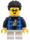 Minifig No: cty1806  Name: Child - Boy, Flannel Vest over Shirt with Banana, White Short Legs, Black Hair