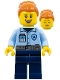 Minifig No: cty1861 Name: Donut Truck Customer (Police) - City Officer Female, Bright Light Blue Uniform with Dark Bluish Gray Belt, Dark Blue Legs, Dark Orange Hair with Bun, Freckles Minifig No: cty1861 Name: Donut Truck Customer (Police) - City Officer Female, Bright Light Blue Uniform with Dark Bluish Gray Belt, Dark Blue Legs, Dark Orange Hair with Bun, Freckles