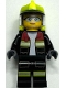 Minifig No: cty1873 Name: Fire - Female, Black Open Jacket and Legs with Reflective Stripes and Red Collar, Neon Yellow Fire Helmet, Trans-Clear Visor Minifig No: cty1873 Name: Fire - Female, Black Open Jacket and Legs with Reflective Stripes and Red Collar, Neon Yellow Fire Helmet, Trans-Clear Visor