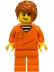 Minifig No: cty1888 Name: Police - City Jail Prisoner Female, Orange Prison Jumpsuit, Dark Orange Short Tousled Hair Minifig No: cty1888 Name: Police - City Jail Prisoner Female, Orange Prison Jumpsuit, Dark Orange Short Tousled Hair