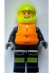 Minifig No: cty1891 Name: Fire - Male, Black Jacket and Legs with Reflective Stripes and Red Collar, Neon Yellow Helmet, Trans-Clear Visor, Orange Life Jacket Minifig No: cty1891 Name: Fire - Male, Black Jacket and Legs with Reflective Stripes and Red Collar, Neon Yellow Helmet, Trans-Clear Visor, Orange Life Jacket