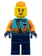 Minifig No: cty1893 Name: Arctic Explorer - Female, Medium Azure Jacket, Name Badge, Orange Topknot Braid Hair Minifig No: cty1893 Name: Arctic Explorer - Female, Medium Azure Jacket, Name Badge, Orange Topknot Braid Hair