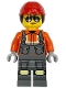 Minifig No: cty1909 Name: Construction Worker - Female, Dark Bluish Gray Overalls over Reddish Orange Safety Jacket with Reflective Stripes, Dark Bluish Gray Legs with Knee Pads, Red Construction Helmet with Dark Brown Ponytail Hair, Sunglasses Minifig No: cty1909 Name: Construction Worker - Female, Dark Bluish Gray Overalls over Reddish Orange Safety Jacket with Reflective Stripes, Dark Bluish Gray Legs with Knee Pads, Red Construction Helmet with Dark Brown Ponytail Hair, Sunglasses