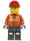 Minifig No: cty1910 Name: Construction Worker - Male, Reddish Orange Safety Jacket with Reflective Stripes, Dark Bluish Gray Legs with Knee Pads, Red Construction Helmet Minifig No: cty1910 Name: Construction Worker - Male, Reddish Orange Safety Jacket with Reflective Stripes, Dark Bluish Gray Legs with Knee Pads, Red Construction Helmet