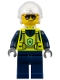 Minifig No: cty1911 Name: Police - City Officer Male, Neon Yellow Safety Vest, Dark Blue Legs, White Flight Helmet, Trans-Clear Visor, Neck Bracket Minifig No: cty1911 Name: Police - City Officer Male, Neon Yellow Safety Vest, Dark Blue Legs, White Flight Helmet, Trans-Clear Visor, Neck Bracket