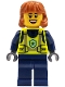 Minifig No: cty1912 Name: Police - City Officer Female, Neon Yellow Safety Vest, Dark Blue Legs, Dark Orange Mid Length Hair Minifig No: cty1912 Name: Police - City Officer Female, Neon Yellow Safety Vest, Dark Blue Legs, Dark Orange Mid Length Hair