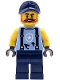 Minifig No: cty1914 Name: Police Mechanic - Male, Bright Light Blue Shirt with Suspenders, Black Splotches and White Star Badge Logo, Dark Blue Legs and Cap, Dark Orange Beard Minifig No: cty1914 Name: Police Mechanic - Male, Bright Light Blue Shirt with Suspenders, Black Splotches and White Star Badge Logo, Dark Blue Legs and Cap, Dark Orange Beard