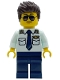 Minifig No: cty1918 Name: Air Ambulance Pilot - Male, Light Aqua Shirt with Tie, Dark Blue Legs, Dark Brown Hair, Sunglasses Minifig No: cty1918 Name: Air Ambulance Pilot - Male, Light Aqua Shirt with Tie, Dark Blue Legs, Dark Brown Hair, Sunglasses