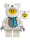 Minifig No: cty1930  Name: Child - Boy, Polar Bear Costume, Medium Azure Scarf