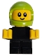 Minifig No: cty1944  Name: Driver Junior - Black Body, Lime Helmet (Game Car Racer)