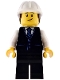 Minifig No: cty1971 Name: Construction Engineer / Architect - Male, Black Vest with Blue Striped Tie, Black Legs, White Construction Helmet with Dark Brown Hair, Lopsided Grin Minifig No: cty1971 Name: Construction Engineer / Architect - Male, Black Vest with Blue Striped Tie, Black Legs, White Construction Helmet with Dark Brown Hair, Lopsided Grin
