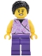 Minifig No: cty2035  Name: Lava Land Patron - Female, Lavender Sleeveless Top, Dark Purple Legs, Black Hair